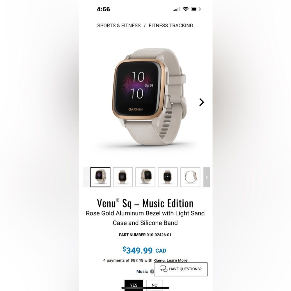 Garmin Venu SQ Music Edition GPS Smartwatch